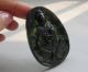 Fine Chinese Carved Hetian Black Green Jade Guanyin Pendant 0033 Other photo 1