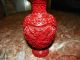 Chinese Cinnabar Lacguer Vase Vases photo 3