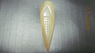 New Style Chinese Microscler Jade Pendant Corn Carved Design On Sale photo