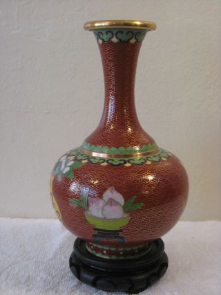 Antique Chinese Cloisonne Enameled Vase photo