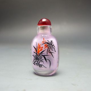 Fine Chinese Inside Hand Painted Small Glass Snuff Bottle 06 photo