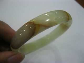 Chinese Hand Carved Hetian Jade Bangle/inner Diameter 60mm photo
