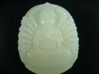 Natural Afghanistan Jade,  Thousand Goddess Of Mercy,  Fine Carving photo