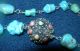 Fine 19th/20th Century Chinese Tourquoise Coral & Silver Necklace - 36ins Long. Necklaces & Pendants photo 3