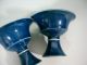 Pair Chinese Blue Glaze Stem Cup Marked Other photo 3