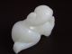 Chinese White Jade Carving Boy With Hat Other photo 6
