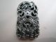 Fine Chinese Carved Hetian Black Green Jade Pendant 0031 Necklaces & Pendants photo 1
