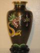 Antique Chinese Stunning Matching Dragon Cloisonne Vase Vases photo 2