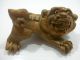 Chinese Male And Female Lions Wood Hand Curved Traditional Style High Detailed Other photo 3