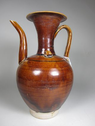 Chinese Brown Glazed Ewer,  Tang To Song Dynasty C0024 photo