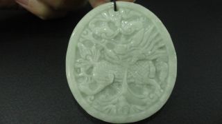 Chinese 100%natural Green Grade A Jade Jadeite Pendant/qilin/kylin photo