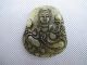 China Folk Classical Jade Stone Carve Auspicious Lotus Kwun Yam Pendant 345 Reproductions photo 1