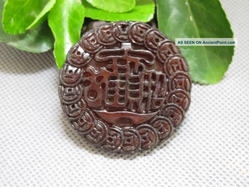 Chinese Folk Classical Jade Stone Carving Lucky Bless Fortuna Pendants 172 Reproductions photo
