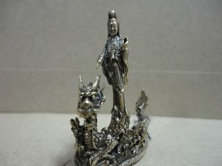 Guanyin Goddess Of Mercy Happy Lucky Charm Thai Amulet photo