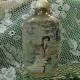 Rare Antique Chinese Painted Inside Vintage Glass Snuff Bottle Red/blue Women Snuff Bottles photo 3
