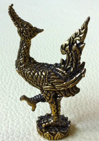 Thai Phoenix Wealth Rich Luck Renewed Charm Thai Amulet photo