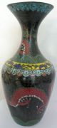 Antique Cloisonne Vase With Dragons Very Old 8 Inches Chinese Japanese Asian Vases photo 1