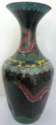 Antique Cloisonne Vase With Dragons Very Old 8 Inches Chinese Japanese Asian Vases photo 4