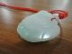 100%natural Green&white A Grade Jadeite Pendant/chinese Money Toad&leaf Necklaces & Pendants photo 5
