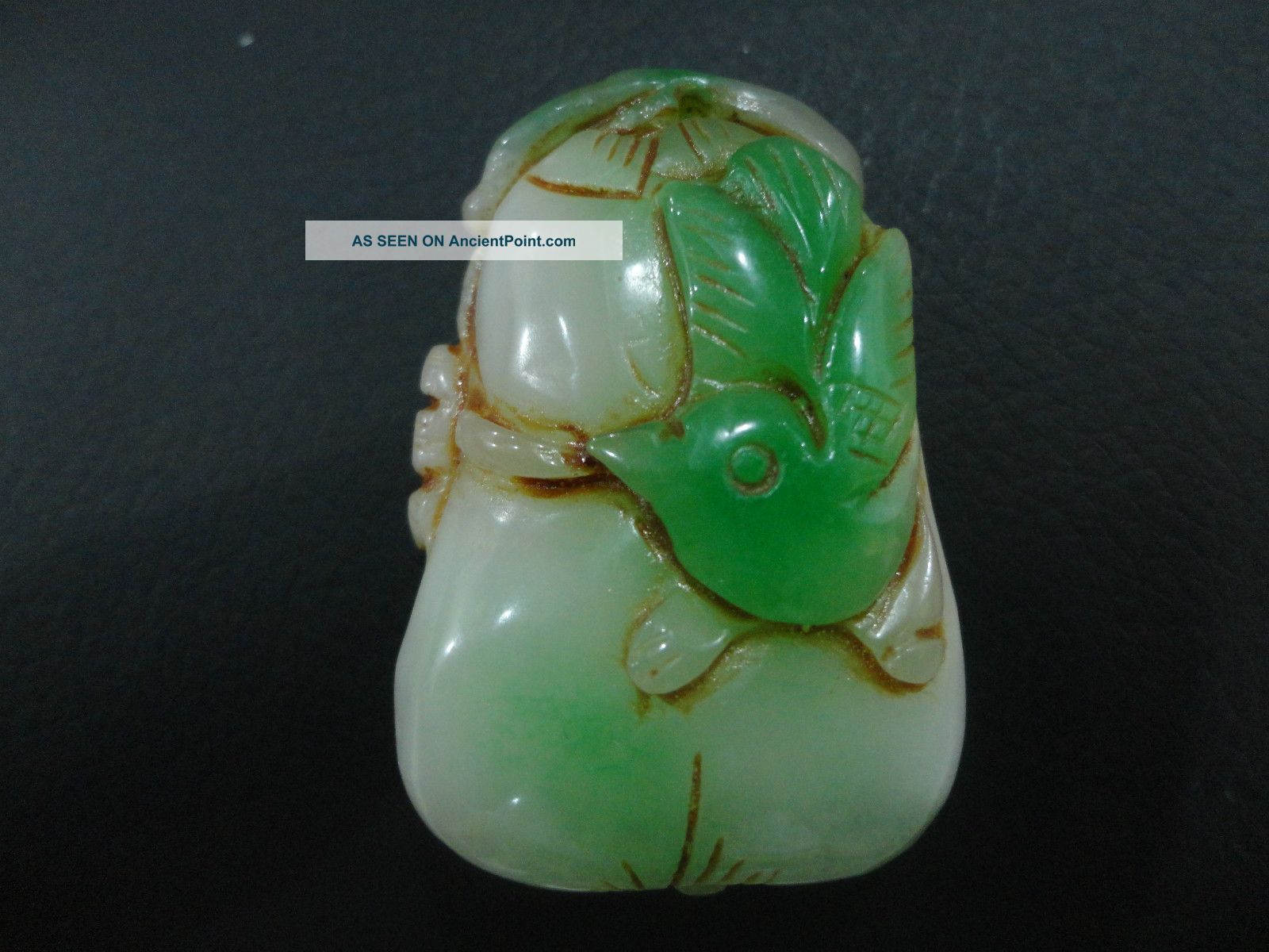 Prefect Chinese Antique Green Jade Pendant/swift&fat Melon Necklaces & Pendants photo