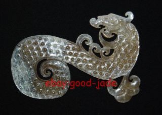 Rare Chinese Han Dy Jade Cloud Dragon Figure photo