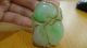 Prefect Chinese Antique Green Jade Pendant/two Peaches & Bat Necklaces & Pendants photo 2