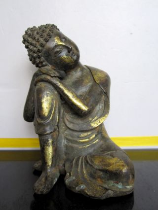 Tibetan Buddhist Shakyamuni Buddha Bronze Statue photo
