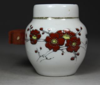 Chinese Old Porcelain Handwork Painting Club Bird Feeder Pot photo
