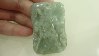 100%natural Float Green Grade A Jade Jadeite Pendant/chinese Guangong photo