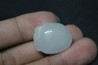 New Sale Natural White Color Jade Pendant /heart Pendant photo