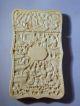 Antique Chinese Canton Hand Carved Visiting Card Case Jade/ Hardstone photo 3