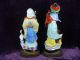 Republic Antique Chinese 2 Famille Rose Porcelain Figurines Of Longevity Other photo 7