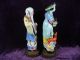 Republic Antique Chinese 2 Famille Rose Porcelain Figurines Of Longevity Other photo 8