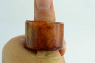China Rare Collectibles Old Decorated Wonderful Handwork Jade Burnish Ring photo