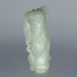 Antique Carved Jade 120511 - 1622 H60xw24xd10mm Weight 21g photo