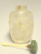 Clear Antique Hand - Crafted Snuff Bottles Set 4 Pcs (tusk Spoon & Jade Stopper) Snuff Bottles photo 1