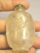 Clear Antique Hand - Crafted Snuff Bottles Set 4 Pcs (tusk Spoon & Jade Stopper) Snuff Bottles photo 2