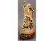 Huge Antique Chinese Soapstone Carved Statue Buddha Children Wooden Base Lo Han Men, Women & Children photo 2