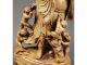 Huge Antique Chinese Soapstone Carved Statue Buddha Children Wooden Base Lo Han Men, Women & Children photo 5