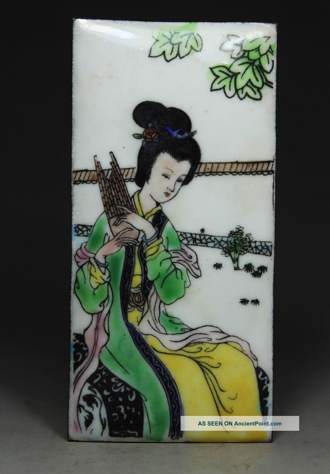 Chinese Handwork Painting Belle Old Cloisonne Decoration Uncategorized photo