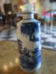 Antique Chinese Blue & White Porcelain Snuff Bottle W/ Man & Landscape Snuff Bottles photo 1