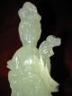 New Natural Jade Lady Guan Yin 觀音 Carving Statue L4 Men, Women & Children photo 7