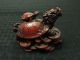 Unique Chinese Red Lacquer Female Dragon Foo Dog With Turtle Shell & Baby Statue Dragons photo 9
