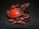 Unique Chinese Red Lacquer Female Dragon Foo Dog With Turtle Shell & Baby Statue Dragons photo 1