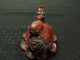 Unique Chinese Red Lacquer Female Dragon Foo Dog With Turtle Shell & Baby Statue Dragons photo 7