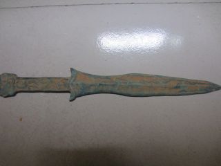 Chinese Antique Bronze Authentic Sword Slave Society Fish Shape Mysteriousca photo