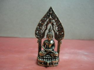 Holy Buddha Wealth Rich Lucky Charm Thai Amulet photo