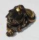 Recumbent Lion (foo Dog) - Antique Chinese Small Bronze Old Figurine Aviacat Com Foo Dogs photo 3