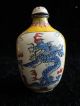 Chinese Qing Dynasty Qianlong Year Porcelain Green Dragon Snuff Bottle Snuff Bottles photo 2
