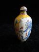 Chinese Qing Dynasty Qianlong Year Porcelain Green Dragon Snuff Bottle Snuff Bottles photo 3